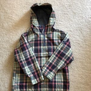Lands End Boys Plaid Windbreaker